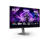 AOC AGON PRO AG276QKD2 computerskærm 67,3 cm (26.5") 2560 x 1440 pixel Quad HD QD-OLED Sort, Grå