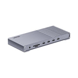 UNITEK D1117AGY01-EU dockingstation Kabel & trådløs USB4 Grå