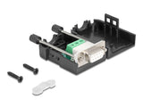 DeLOCK 90655 kabelsamler D-Sub 9, 3 pin terminal block Sort, Grå