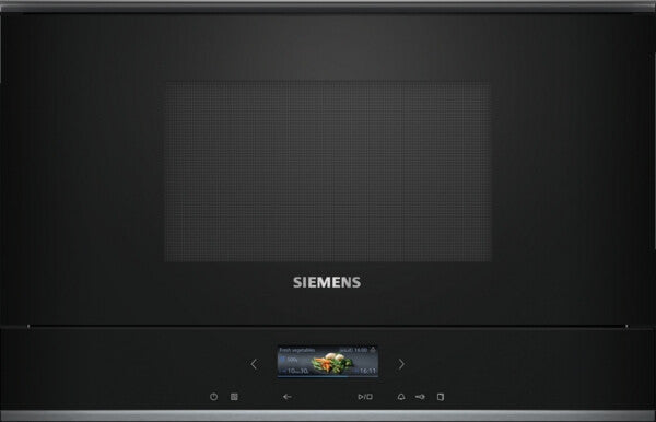 Siemens BF722R1B1 mikrobølgeovn Sort Solo mikroovn Indbygget 21 L 900 W