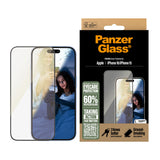 PanzerGlass ® EyeCARE™ Skærmbeskyttelse iPhone 16 | 15 | Ultra-Wide Fit