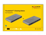 DeLOCK 87777 dockingstation Ledningsført Thunderbolt 3 Grå