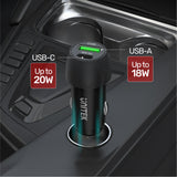 UNITEK Powertrain Duo Smartphone, Tablet Sort Cigartænder Hurtig opladning Automatisk