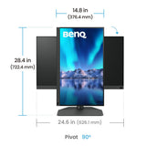 BenQ SW242Q computerskærm 61,2 cm (24.1") 2560 x 1600 pixel WQXGA LED Sort