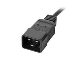 Lanberg PDU-02I1908I-0200-C20-BK strømforsyningsenhed (PDU) 10 AC stikkontakt(er) 1U Sort