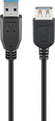 Goobay 95726 USB-kabel USB 3.2 Gen 1 (3.1 Gen 1) 5 m USB A 5 Gbit/sek. Sort