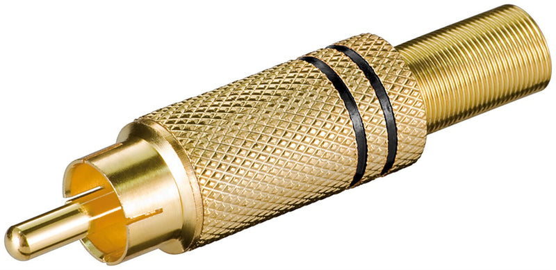 Goobay 11281 kabelsamler RCA Sort, Guld