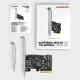 Axagon PCES-SA4X4 interface-kort/adapter Intern SATA