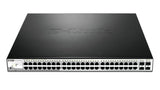 D-Link DGS-1210-52MP Administreret L2 Gigabit Ethernet (10/100/1000) Strøm over Ethernet (PoE) Sort, Grå