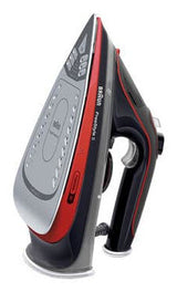 Braun TexStyle 5 SI 5057 RD Dampstrygejern Keramisk strygesål 2700 W Sort, Rød