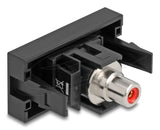 DeLOCK Easy 45 stikkontakt 2 x RCA Sort, Rød