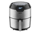Tefal Easy Fry EY401D Enkelt 4,2 L Enkeltstående 1500 W Varmluftsteger Sort, Rustfrit stål