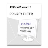 Qoltec 51055 antirefleks skærm 54,6 cm (21.5") Monitor Rammeløst display privatlivsfilter