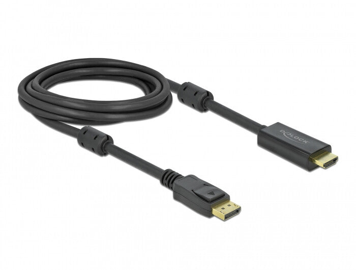 DeLOCK 85957 videokabel adapter 3 m DisplayPort HDMI Sort