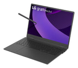 LG Gram Pro 16TB90TP Intel Core Ultra 7 255H Hybrid (2-i-1) 40,6 cm (16") Berøringsskærm WQXGA+ 16 GB LPDDR5x-SDRAM 1 TB SSD Wi-Fi 7 (802.11be) Windows 11 Pro Tysk Sort