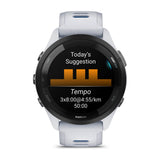 Garmin Forerunner 265 3,3 cm (1.3") AMOLED 46 mm Digital 416 x 416 pixel Berøringsskærm Sort, Hvid Wi-Fi GPS (satellit)