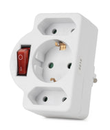 Entac EPAG-1EE2E-SW strømstik adapter Type F Type C (Europlug)+Type F Hvid