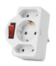Entac EPAG-1EE2E-SW strømstik adapter Type F Type C (Europlug)+Type F Hvid