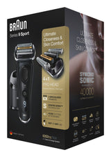 Braun Series 9 9352cc Sport Folie shaver Trimmer Sort, Grå