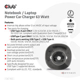 CLUB3D CAC-1922 oplader til mobil enhed Laptop Sort Cigartænder Automatisk