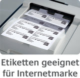 Avery L7560-25 selvklæbende etiket Afrundet rektangel Permanent Transparent 525 stk