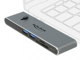 DeLOCK 87752 dockingstation Ledningsført USB 3.2 Gen 1 (3.1 Gen 1) Type-C Grå