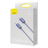 Baseus Crystal Shine kabel til mobiltelefon Lilla 1,2 m USB C Lightning