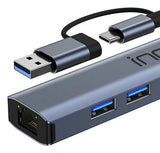 Inca IUTP-5T interface hub USB Type-C 1000 Mbit/s Grå