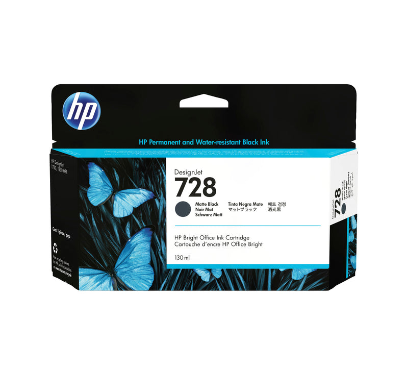 HP 728 130 ml DesignJet-blækpatron, matsort