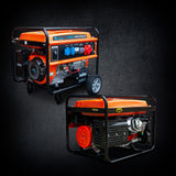 Extralink EX.30714 motor-generator 7000 W 25 L Benzin Sort, Orange