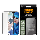 PanzerGlass ® Ceramic Skærmbeskyttelse iPhone 16 Pro | Ultra-Wide Fit m. EasyAligner