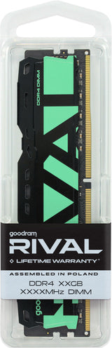 Goodram *DDR4 Rival Radiant 16GB (2* 8)/3200 CL16 Green hukommelsesmodul 2 x 8 GB 3200 MT/s 288-pin DIMM