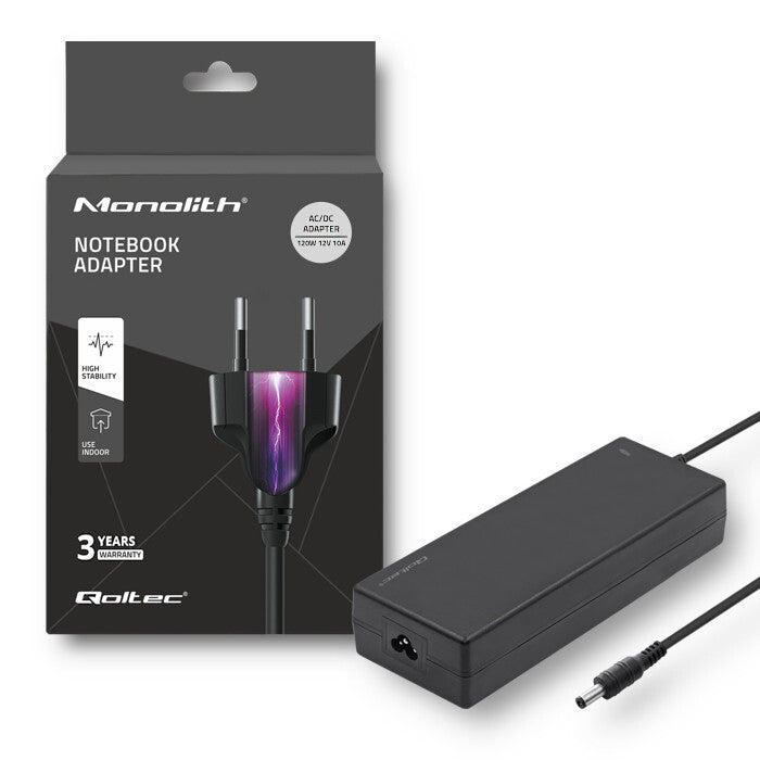 Qoltec 50798 strømadapter og vekselret Indendørs 120 W Sort