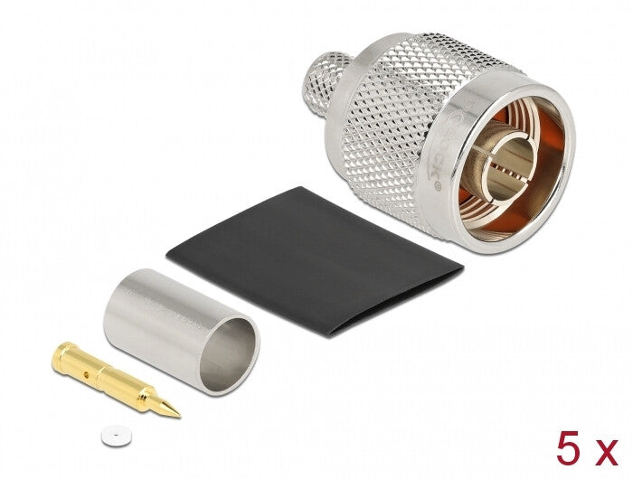 DeLOCK 90021 koaksial forbinder N-type 5 stk 50 ohm (Ω)
