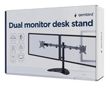 Gembird MS-D2ST-02 skærmbeslag og -stativer 81,3 cm (32") Skrivebord Sort