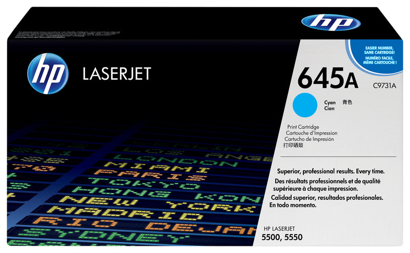 HP Original 645A LaserJet-tonerpatron, cyan