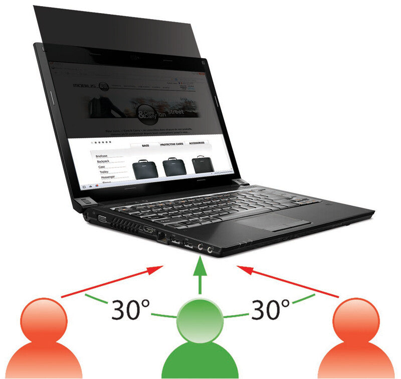 Mobilis 016233 antirefleks skærm 39,6 cm (15.6") Laptop Rammeløst display privatlivsfilter