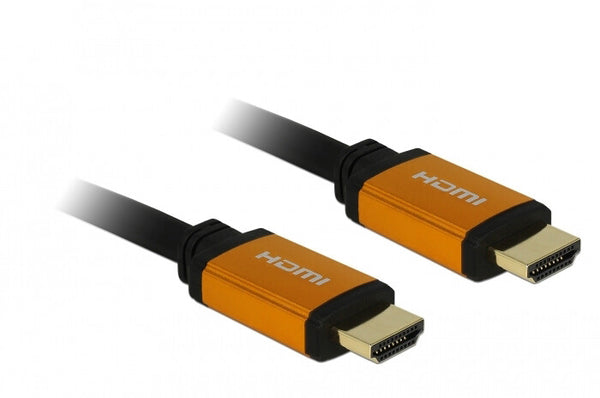 DeLOCK 85726 HDMI-kabel 0,5 m HDMI Type A (Standard) Sort, Guld
