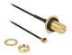DeLOCK 89584 koaxial kabel RP-SMA MHF Sort, Guld
