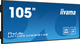 iiyama LH10551UWS-B1AG skilte display Digital fladpaneldisplay 2,66 m (104.7") LED 500 cd/m² UltraWide 5K HD Sort 24/7