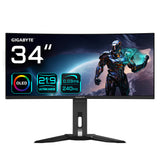GIGABYTE MO34WQC2 computerskærm 86,4 cm (34") 3440 x 1440 pixel Wide Quad HD OLED Sort