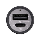 Akyga AK-CH-26 USB Ladegerät 100 W 1x USB-C®, 1x USB-A QC 3.0, USB PD 3.0 Grau KFZ, LKW GaN, Schnellladegerät Navigator, Tablet, Telefon, Mobiltelefon, Laptop, Netbook, Mobil computer, SmartWatch, Universel Anthracit Cigartænder Hurtig opladning Automatis