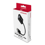 Axagon RVD-VGN videokabel adapter 0,15 m DisplayPort VGA (D-Sub) Sort