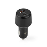 Nedis Car Charger Smartphone Sort Cigartænder Hurtig opladning Automatisk