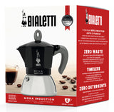 Bialetti Moka Induktion Moka gryde 0,28 L Sort, Sølv