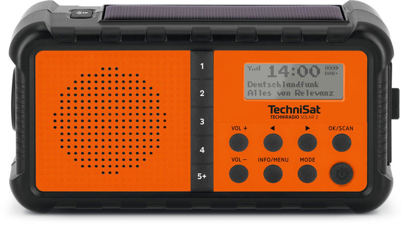 TechniSat TECHNIRADIO SOLAR 2 Bærbar Analog & digital Sort, Orange