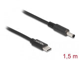 DeLOCK 87974 el-ledning Sort 1,5 m USB C 4.5 x 3.0 mm