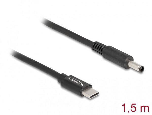 DeLOCK 87974 el-ledning Sort 1,5 m USB C 4.5 x 3.0 mm