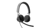 Logitech Zone Wired UC Headset Ledningsført Opkald/musik USB Type-C Grafit