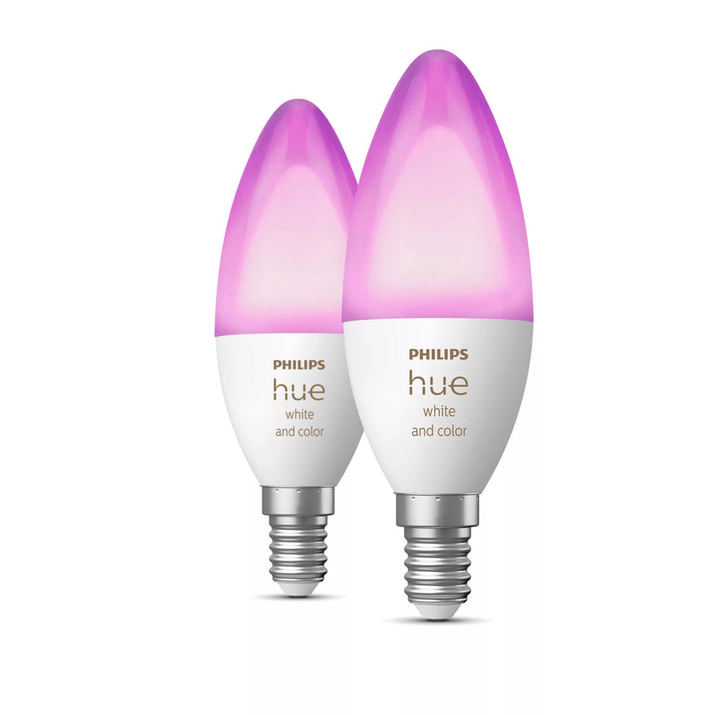 Philips Hue White and Color ambiance Kerte - E14 pærer - 2-pak